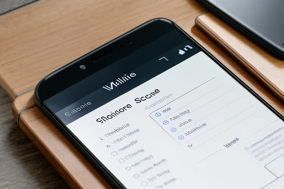 Smartphone-Display mit einer Notizen-App, die Fokus-Sessions und Frequenzen dokumentiert.