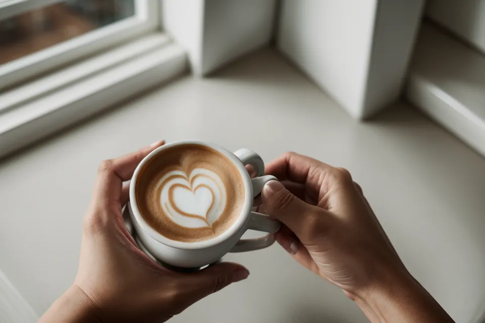 Kaffeetasse neben Fokus-App als Sinnbild für den Koffein-Fokus-Mythos